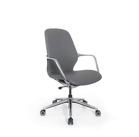 ART-Star-M (pu) Кресло экокожа, крестовина алюминий, механизм мультиблок обивка темно-серый 2630