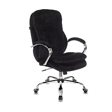 T-9950SL Fabric Кресло ткань, крестовина хром обивка черный Light 20, каркас хром, ID1644599