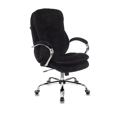 T-9950SL Fabric Кресло ткань, крестовина хром обивка черный Light 20, каркас хром, ID1644599