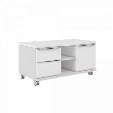 EMP 222DX Тумба мобильная с двумя ящиками и правой дверкой Emporio белый глянец
