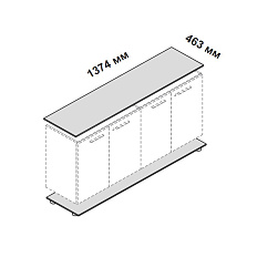 156805 База + топ для шкафа Enosi Белый LS (68)