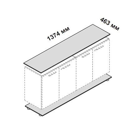 156805 База + топ для шкафа Enosi Белый LS (68)