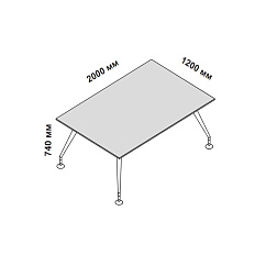 156352 Стол переговоров Enosi Белый LS (68)