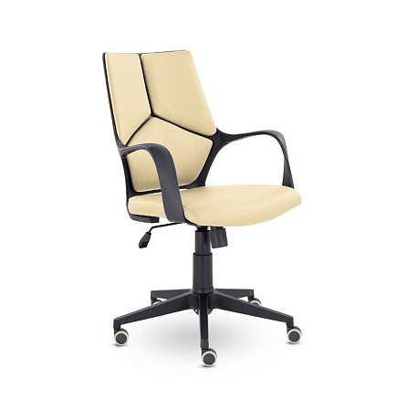 Айкью H Ср CH-710  Кресло экокожа кофейный S-0413, крестовина пластик черный