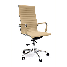 RT-03Q Кресло экокожа, крестовина хром knee-tilt обивка бежевый 70