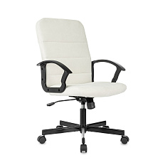 Triest Fabric Кресло ткань молочный Velvet 20, крестовина черный, ID2100155