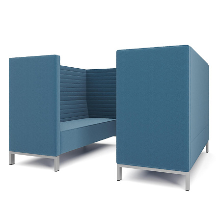 Руссо-3.3Т Переговорная 6-мест. 220x188x134 см микрошенилл Lounge 21 море