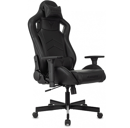 KNIGHT GLADIATOR Кресло геймерское экокожа черный, крестовина металл черный, ID1983746 