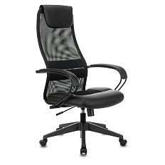 CH-608 Кресло экокожа+сетка c подг.,крест.пластик черн.TW-01 сиденье черн.TW-11,ID1141494