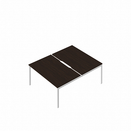 RP-3.2(x2)+F-49 Сдвоенный стол с вырезом на металлокаркасе