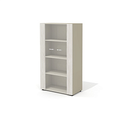 NT-43 Шкаф  88x46x164,5 Ньютон / New.Tone дуб серебристый шпон (Италия) /стекло матовое