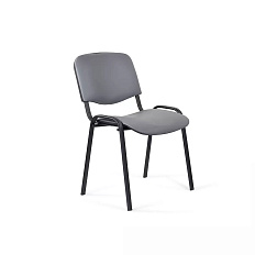ИЗО BL Стул иск.кожа, каркас металл обивка серый Z-71, каркас черный