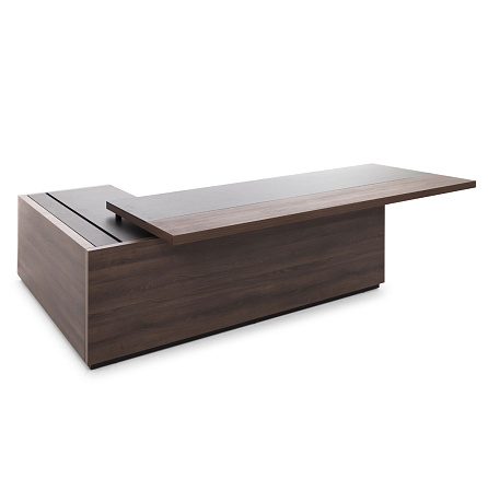 108 101 KR/BL Стол для руководителя 240x199xh76 Murano дуб кальяри / черный матовый