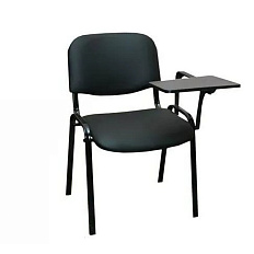 ИЗО Т Стул с пюпитром иск. кожа, каркас металл обивка черный V-4, каркас черный