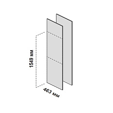156953 Панели боковые декоративные для средних шкафов Enosi Белый LS (68)