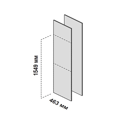 156953 Панели боковые декоративные для средних шкафов Enosi Белый LS (68)