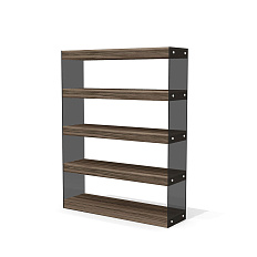 GS-6 Стеллаж Glass.Go лимба темная/стекло тонированное