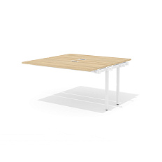 RM-3.1 (x2) + F-61 Промежуточный сдвоенный стол прямой с люком на металлокаркасе Rio Project швейцарский вяз / белый