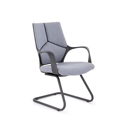 Айкью Н/п CH-710 BL Кресло ткань серый QH21-1325, полозья черный