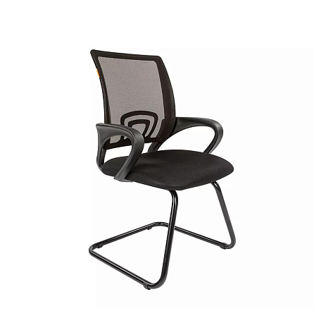 696V Кресло ткань, полозья металл обивка черный TW-01, каркас черный, 07018101