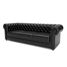 Честер-3 Диван 3-мест. 226x91x72 см Art-Vision 201 черный