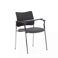 PINKO со столиком Стул ткань, каркас хром обивка черный