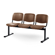 ТРИО СМ82/2-03 Многоместная секция обивка светло-коричневый К-08, каркас черный