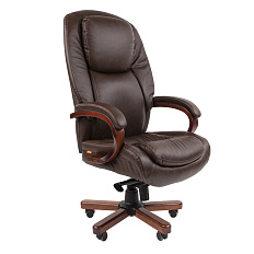 408 Chairman Кресло кожа/экокожа, обивка коричневый (мультиблок), 07163870