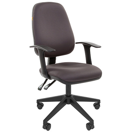 661 sl Кресло ткань, крестовина пластик обивка темно-серый 15-13, каркас черный ID 7022355