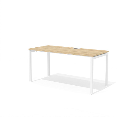 RM-2.1 + F-22 Стол прямой с люком на металлокаркасе Rio Project швейцарский вяз / белый