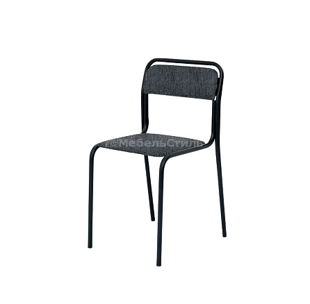 ЮНИТ СМ7/7-02 Стул ткань, каркас металл обивка серый Т-08, каркас черный