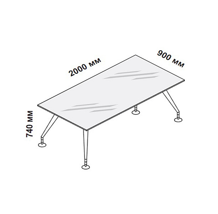 156402 Стол для кабинета со стеклянной столешницей Enosi Белый LS (68)