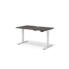 DD-80-3.1 + DD-1601-DD02 Прямой стол (подъёмный механизм) с люком Drive чёрный ясень