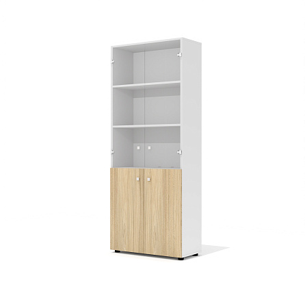 R-46 + R-7.1 (x2) + R-02.1 (x2) Шкаф Rio Base швейцарский вяз/белый