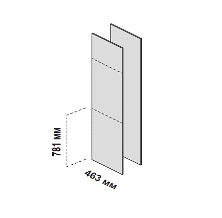 156952 Панели боковые декоративные для низких шкафов Enosi Белый LS (68)