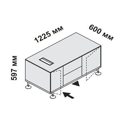 156223 Тумба на ножках Enosi Белый LS (68)