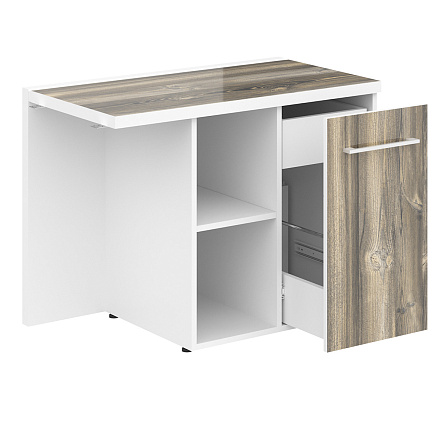 MCRT 1055R Тумба приставная 100x55x75 MORRIS дуб базель/белый