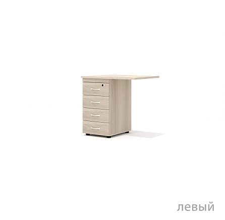 А-22+А-38т Тумба приставная с топом 79х60х75 Агат ясень Шимо N