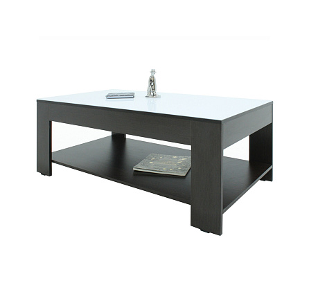 Beauty Style 26 Стол журнальный венге  стекло белое