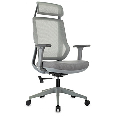 MC-G411N-H Кресло сетка/ткань,крест.пластик. серый GREY ID2026951 