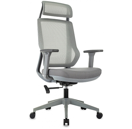 MC-G411N-H Кресло сетка/ткань,крест.пластик. серый GREY ID2026951