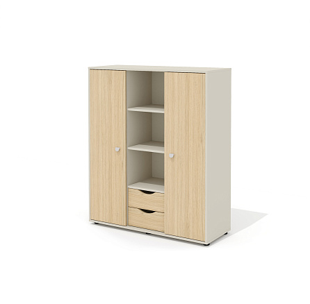 G-64NJ Шкаф-купе 124x42,4x147 Гамма / Gamma дуб Виченца/беж