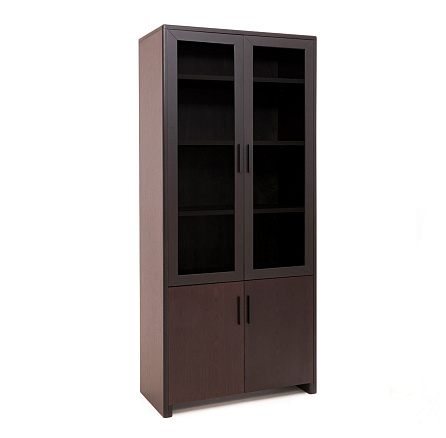 102 704 Шкаф комбинированный со стеклом 94x45x211 FORTE палисандр PL