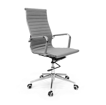 RT-03Q Кресло ткань, крестовина хром, кни-тилт, обивка серый #6
