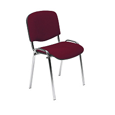 ИЗО Стул ткань, каркас металл обивка бордовый 2А, каркас хром