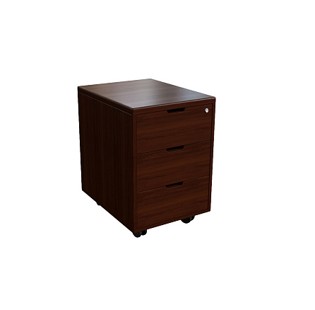 22300 Приставка подкатная три ящика Amber темный орех