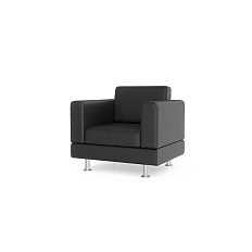 Сити-1 Кресло 1-мест. 91x77x80 см Boom midnight черный
