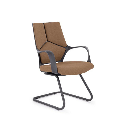 Айкью Н/п CH-710 BL Кресло ткань коричневый QH21-1321, полозья черный