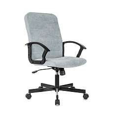 Triest Fabric Кресло ткань серо-голубой Light 28, крестовина черный, ID2100141