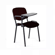 ИЗО BL C11 Стул для посетителей со столиком ткань, каркас черный, черный